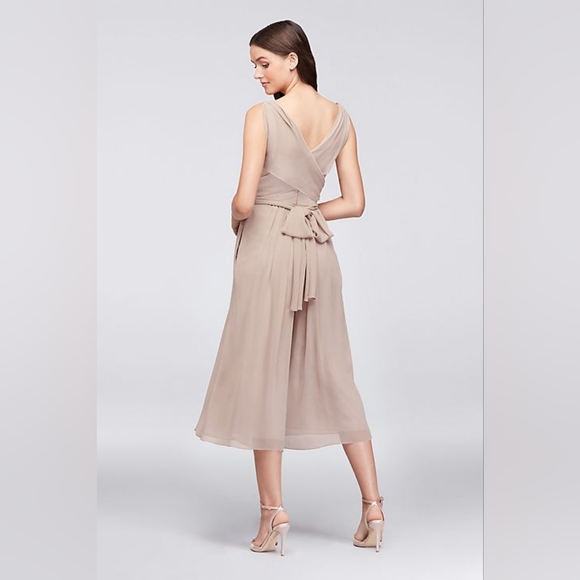 David's Bridal Pants & Jumpsuits Davids Bridal Tieback Crinkle